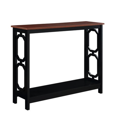 CONVENIENCE CONCEPTS Omega Console Table with Shelf Cherry/Black HI2539831